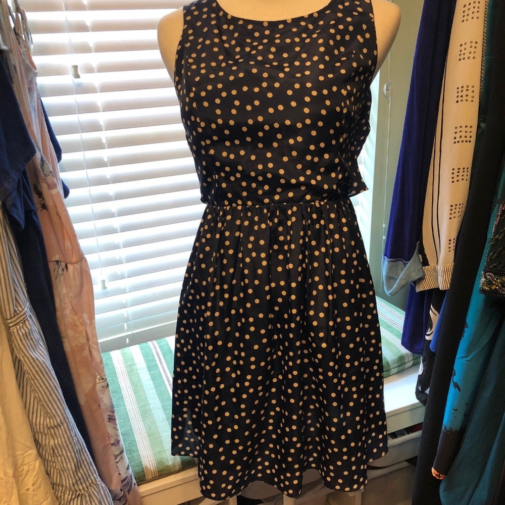 Silky Polka Dot Dress